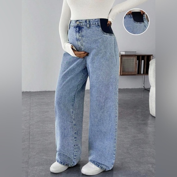 SHEIN maternity jeans wide leg - Picture 1 of 5